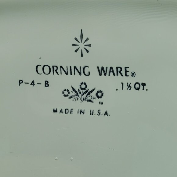 Corningware Blue Cornflower 1.5 Qt Casserole with Lid Corning P-4-B Baking Dish - Picture 5 of 6